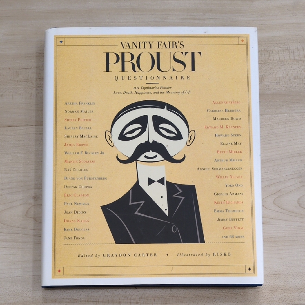 🖤 Vanity Fair Proust Questionnaire Table Book